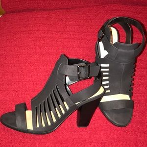 Caged black Bootie by J. Adams